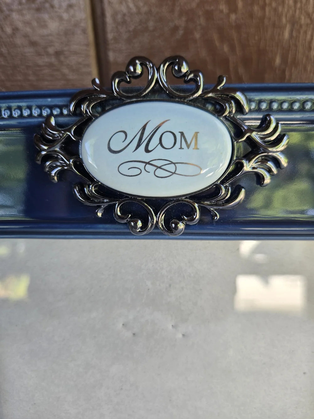 Mom Sentiment Glossy Navy Picture Frame